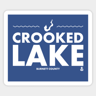 Burnett County, Wisconsin - Crooked Lake Sticker